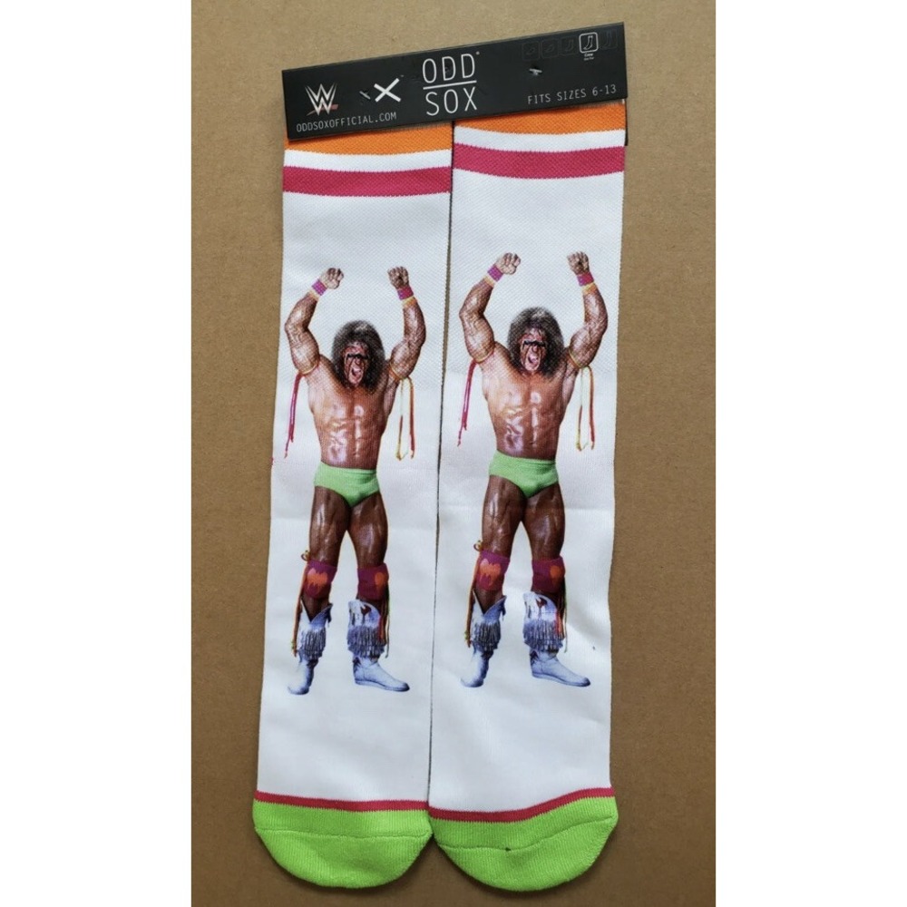WWF/WWE Wrestling Ultimate‎ Warrior Crew Socks New Very Cool